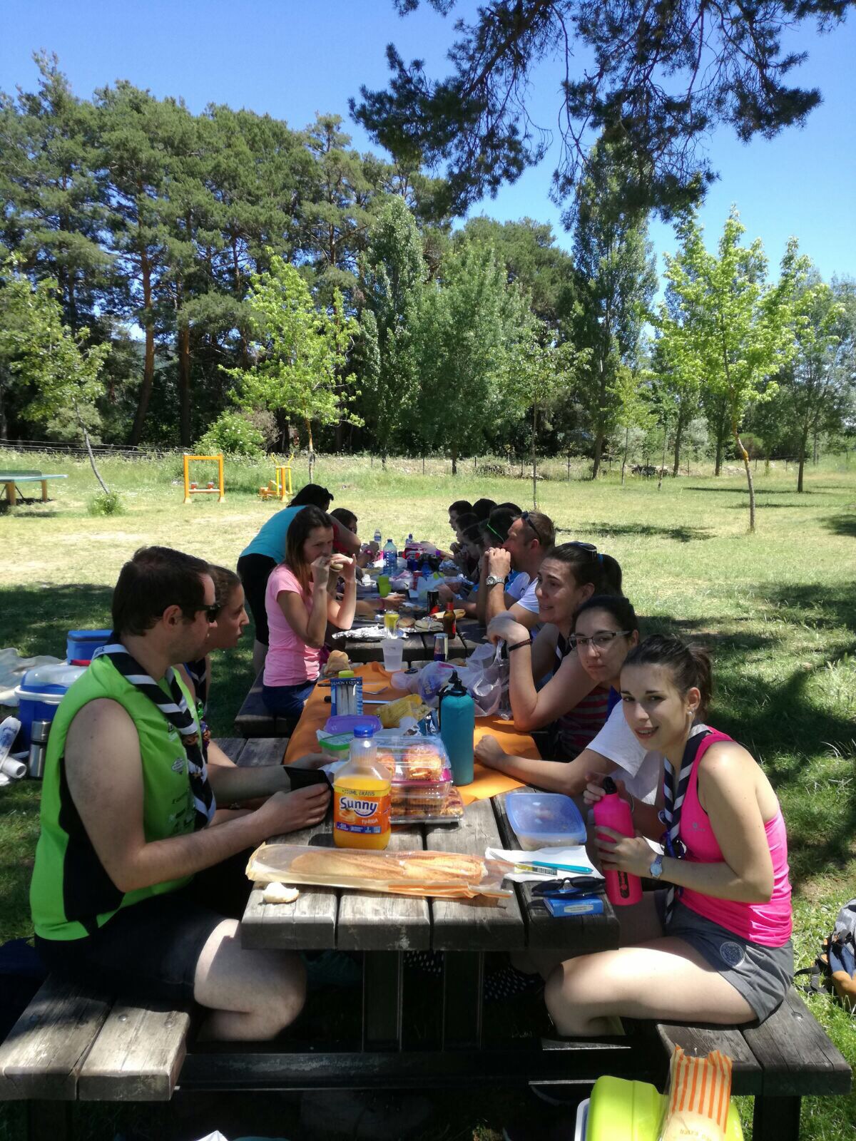 Comiendo con los padres